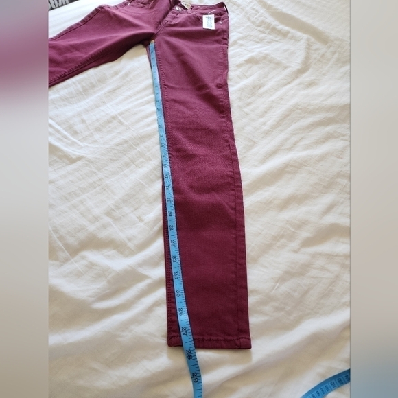 BULLHEAD DENIM CO. for PacSun High-Rise Skinniest Jeans in Burgundy size 1 - Picture 4 of 7
